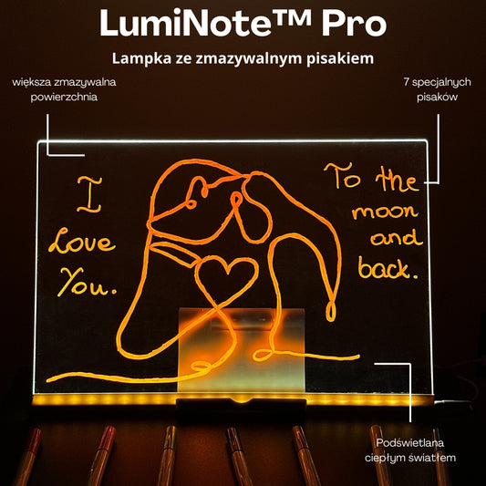 LumiNote™ Pro - lampka ze zmazywalnym pisakiem