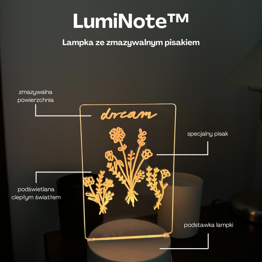 LumiNote™ - lampka ze zmazywalnym pisakiem
